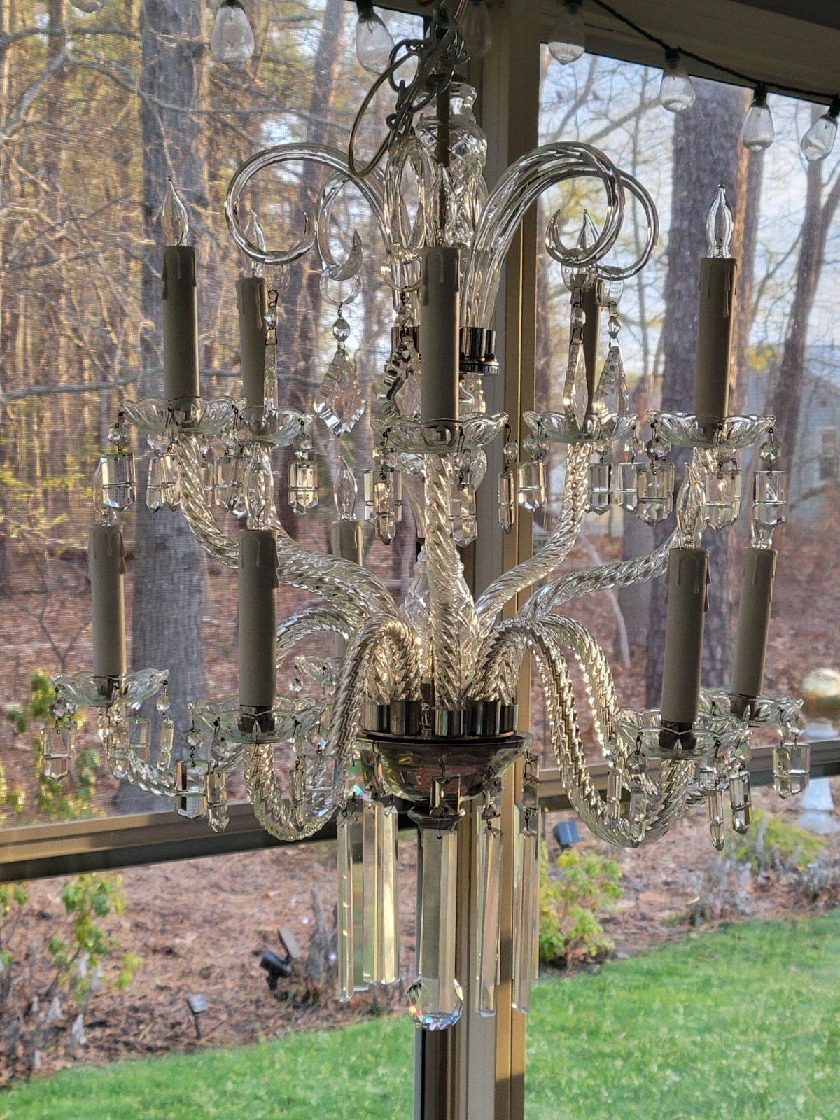 Antique Classical 10arm Crystal Two Tier Chandelier27t×24w