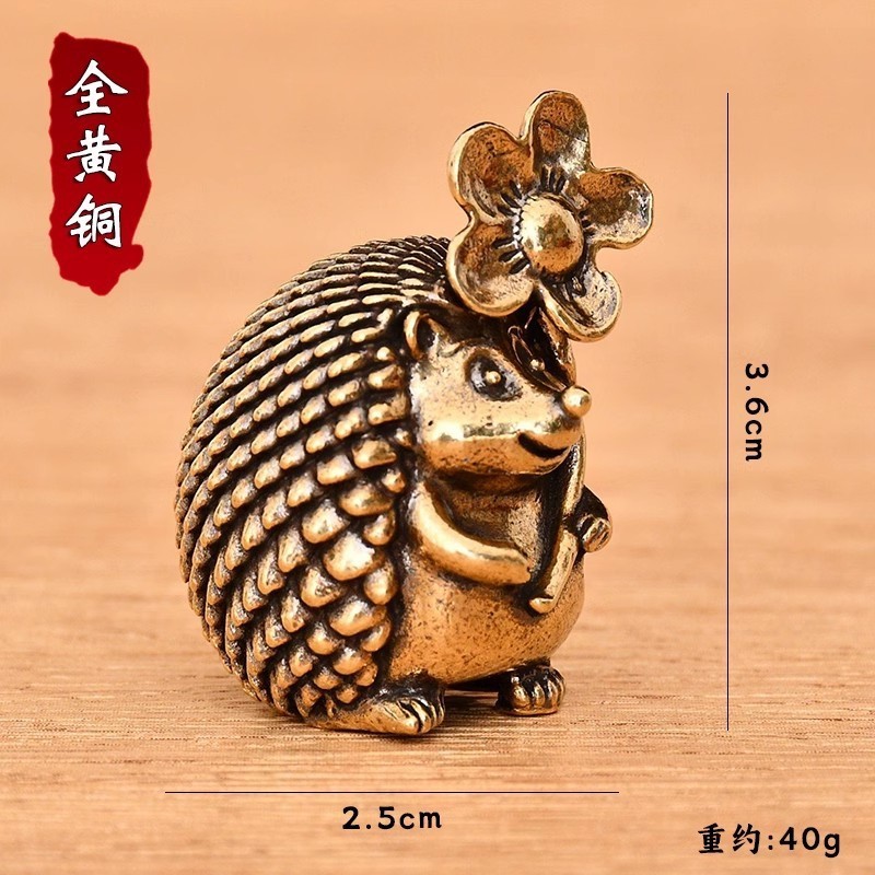 Pure brass simulation hedgehog ornament