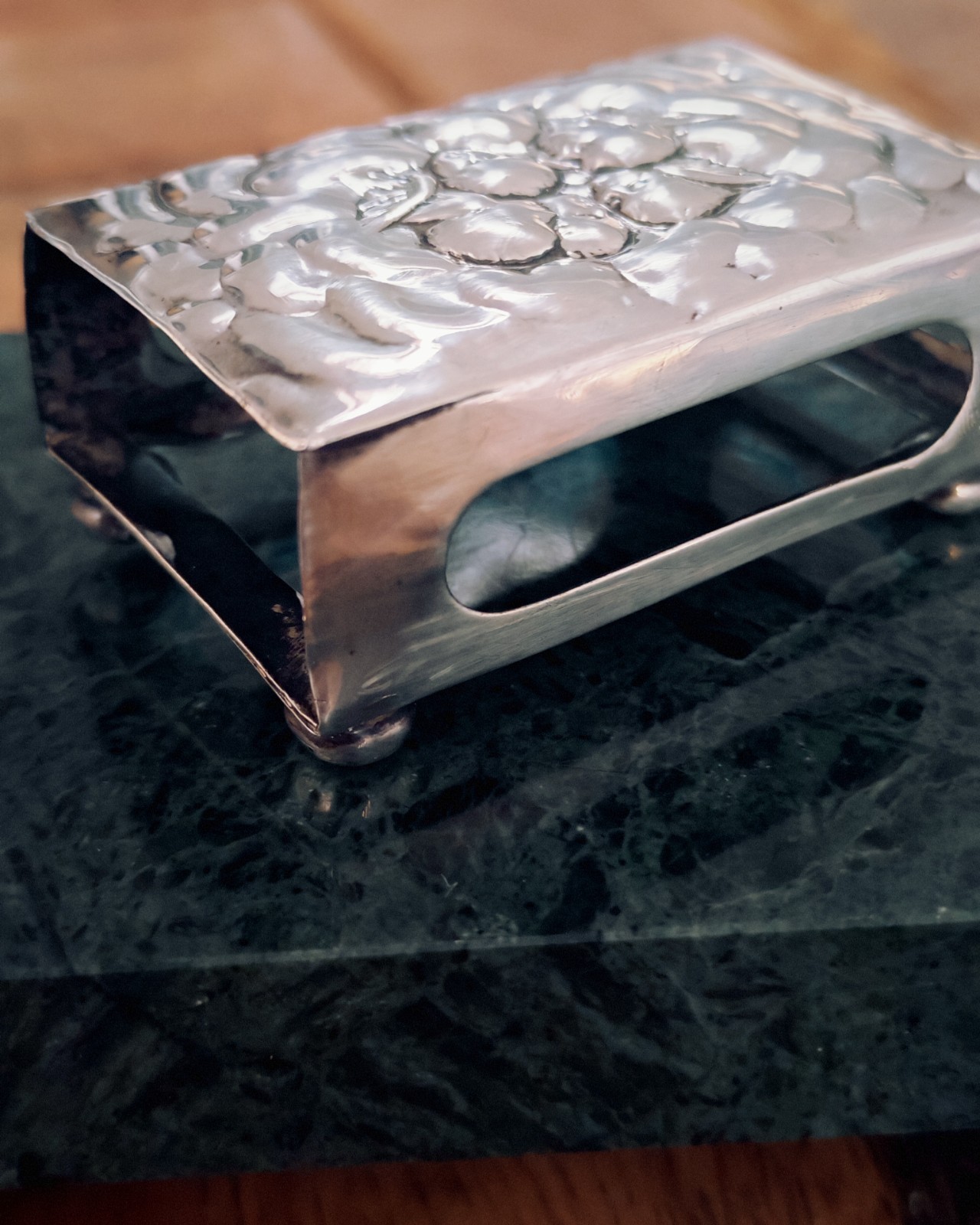 Solid Silver Matchbox Cover Cherubs 1902 Edwardian by Levi & Salaman 1902