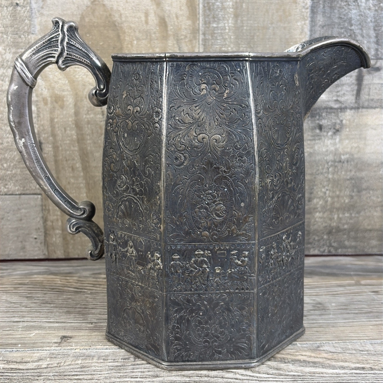 Vintage Antique E.G. Webster Silver Plated Water Pitcher