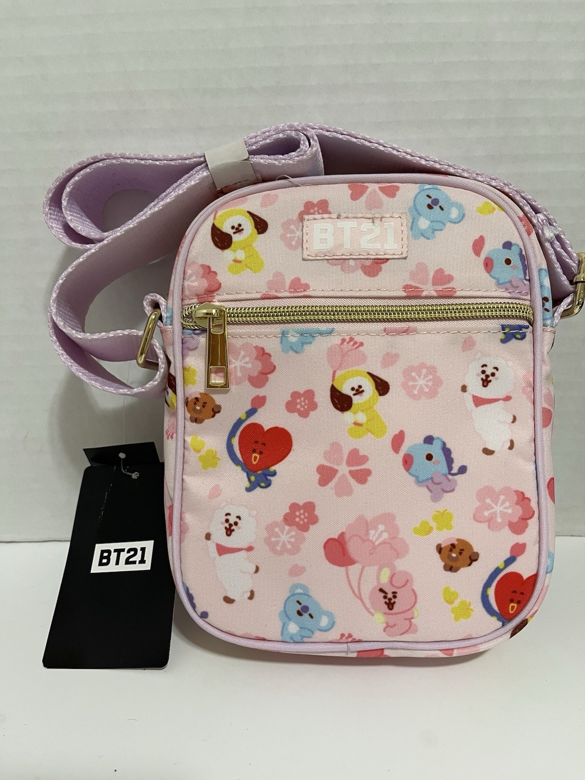 BT21 Sakura Cherry Blossom Athletic Crossbody Bag(new) With Tags