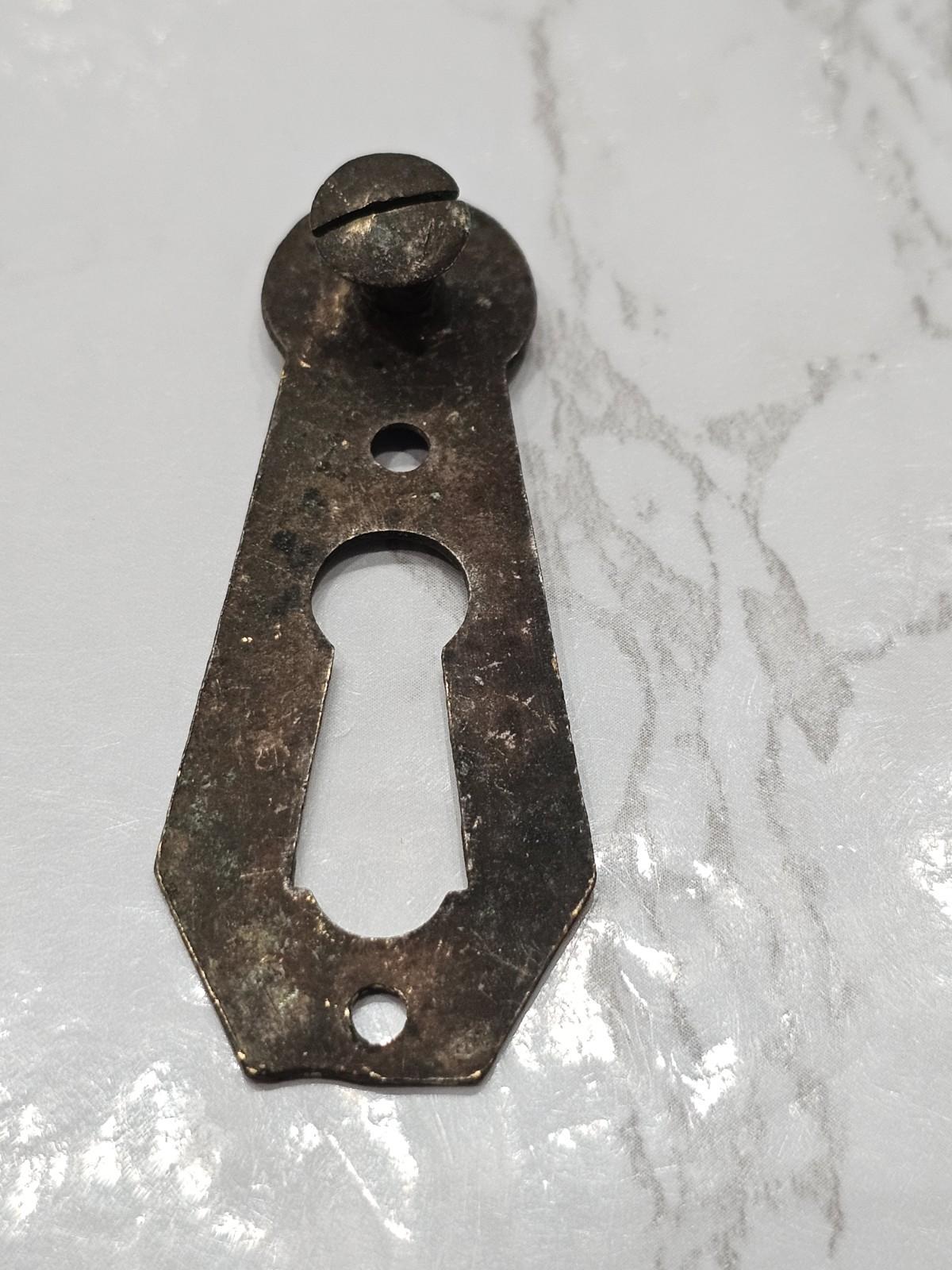 Vintage Antique Metal Or Brass Key Hole Lot For Escutcheon Door Plate Box Chest