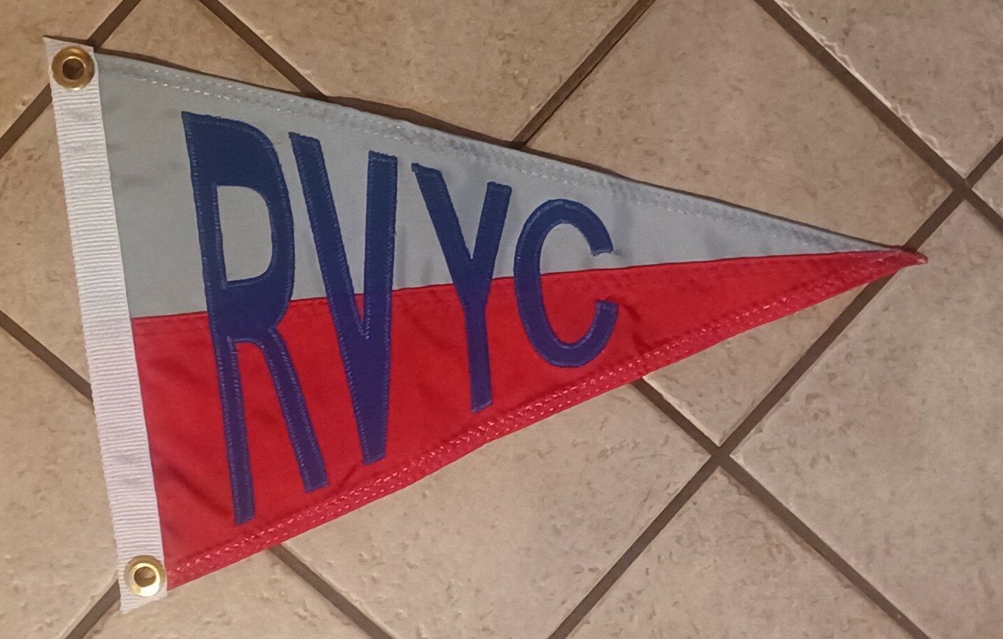 RVYC RIVERVIEW YACHT CLUB Nylon Buntings Boat Pennant Flag BURGEE TOLEDO OHIO