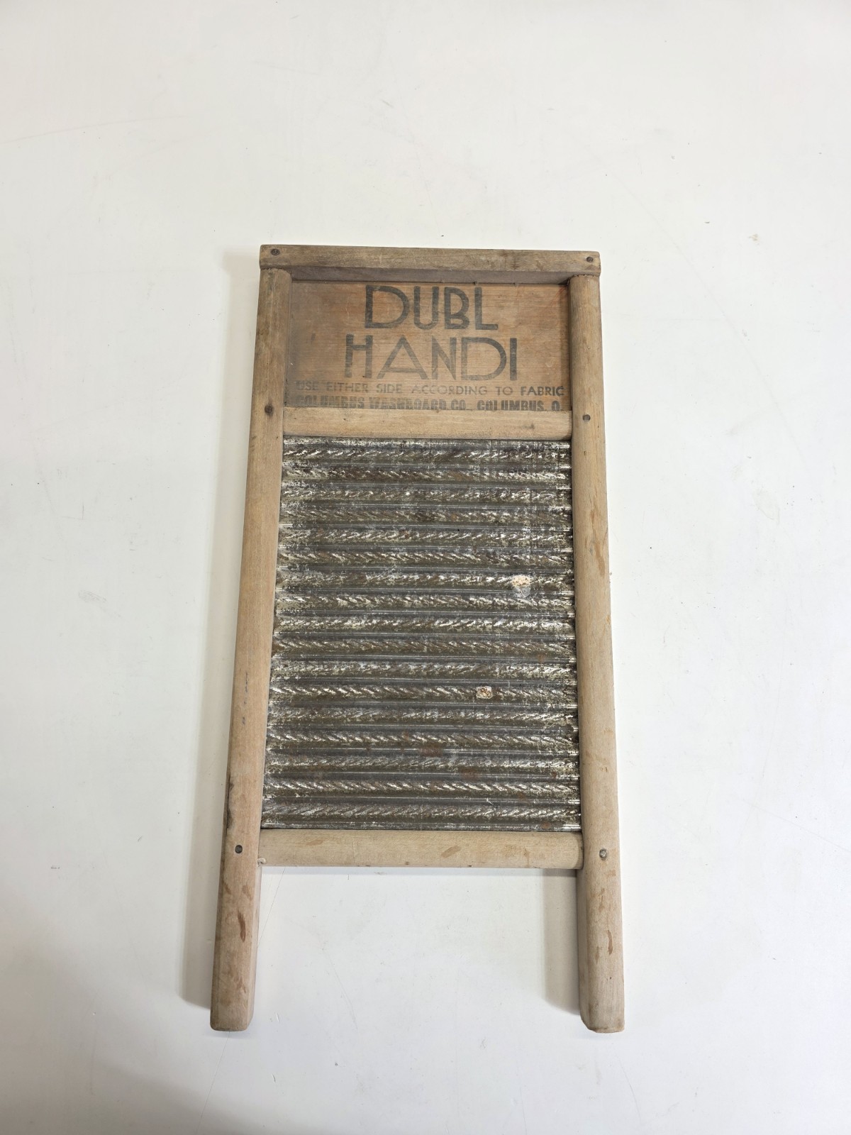 Vintage Dubl Handi Washboard Co Columbus Ohio Wash Board 18″ X 9″