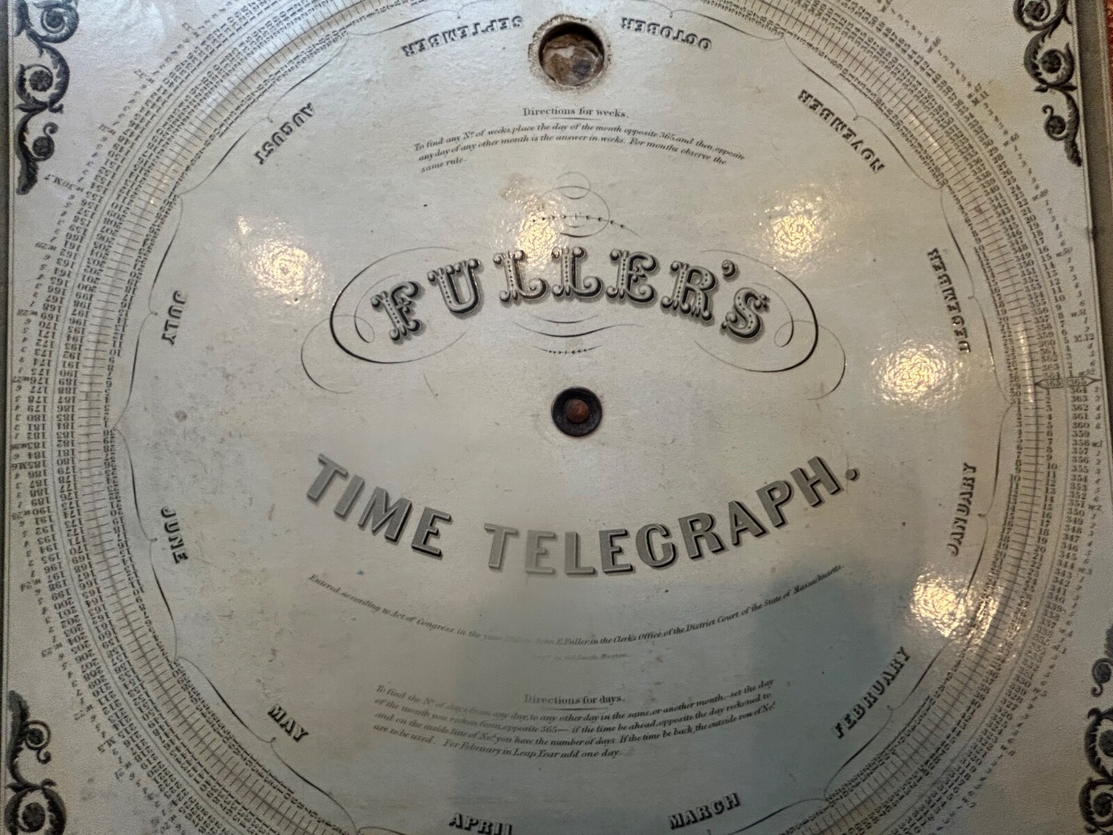 Antique Fuller’s Computing Time Telegraph / Palmers Computing Scale @ 1847