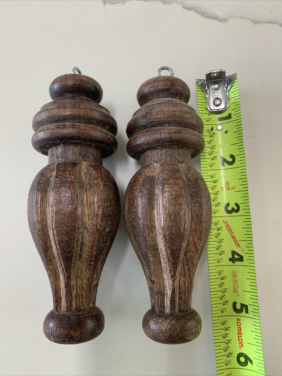 2 – Wood Finials Post cap Bed Furniture Stair Decor FREE SHIP