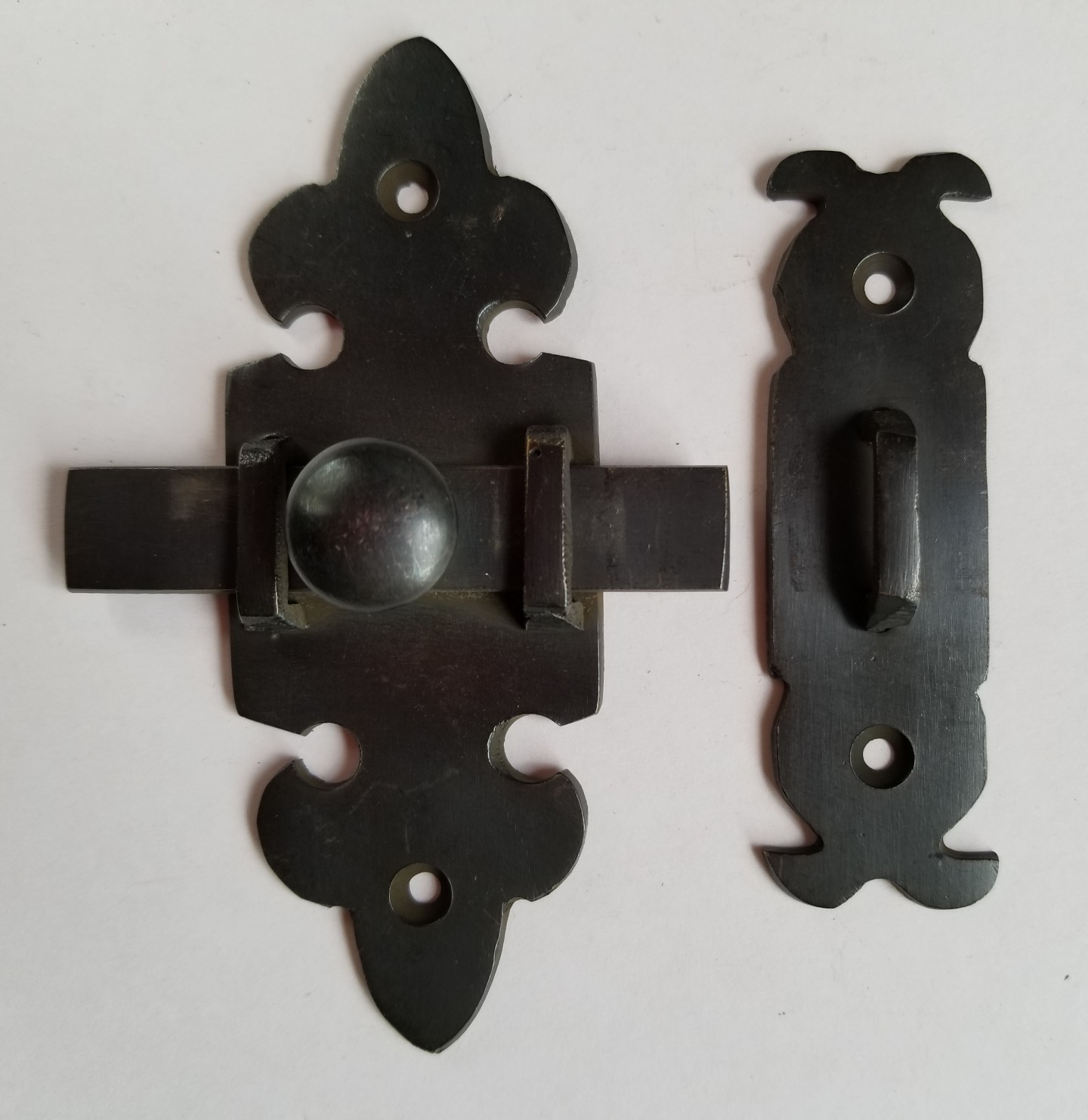 Ornate Antique Type Brass Door Slide Latch Lock Bolt Barn Gate Cabinet 4″ #X7