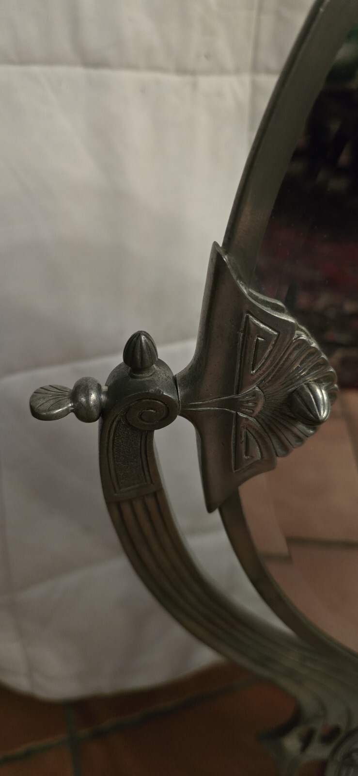 ANTIQUE 1900s Jugendstil Art Nouveau Deco Table Vanity Mirror WMF