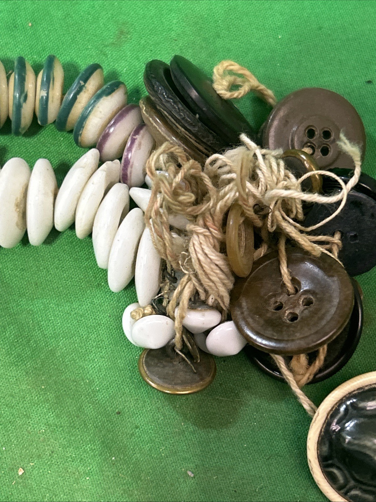 Vintage & Antique Buttons ~Variety of Shapes Sizes Colors & Material As Found