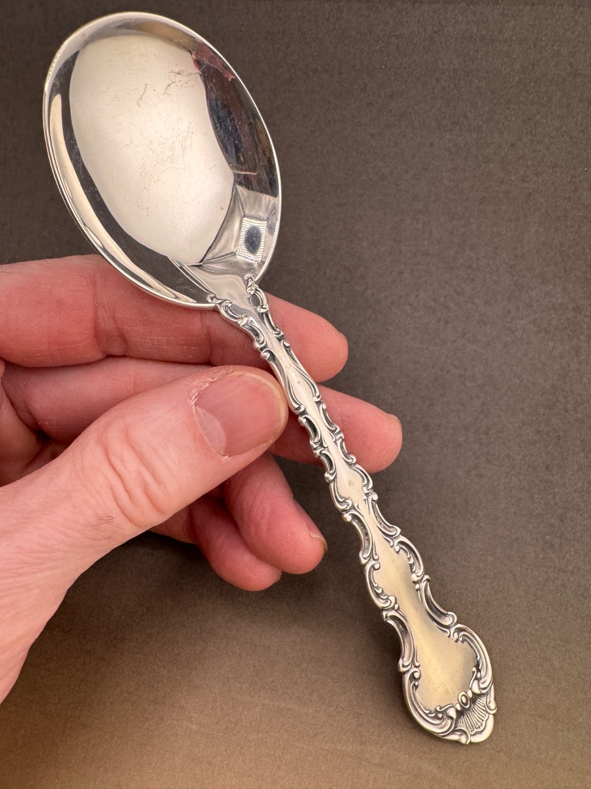 Strasbourg Gorham Sterling Cream Round Soup Spoon 6-1/4″ Long in mint condition