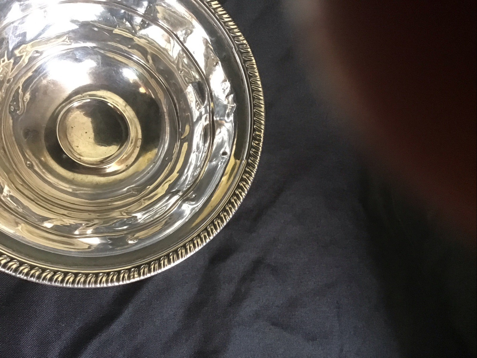 STERLING SILVER PEDESTAL 4.25” COMPOTE Bonbon DISH, GADROON Nulling Edge