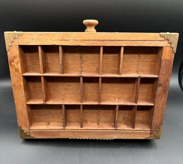 Vintage Wooden Printer’s Typeset Tray/Wall Mountable/11.25″x8.5″1.75″