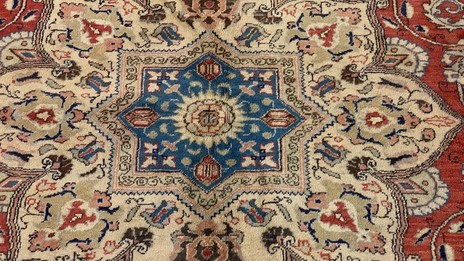 Rare 1930-1940s Antique Natural Dye Wool Pile Legendary Karabahk Rug 6’5″×11′