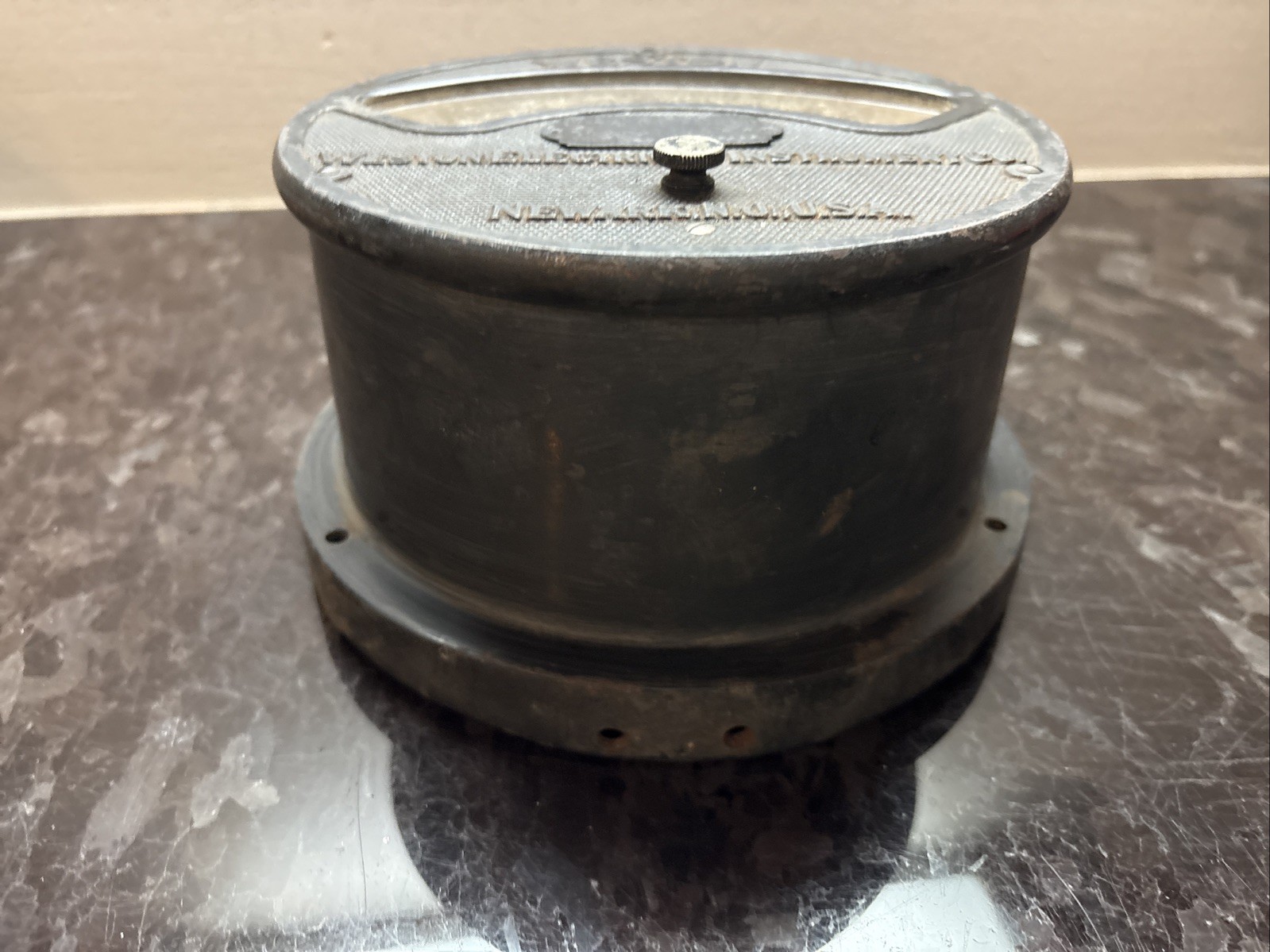 Antique Weston Electrical DC Volt Meter Gauge Model 24 Railroad 6.5”