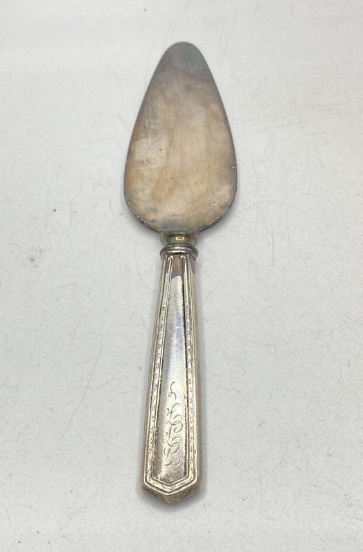 Schofield Sterling Silver 3pc Serving Set Ornate Scroll Vermeil Monogram L 165g