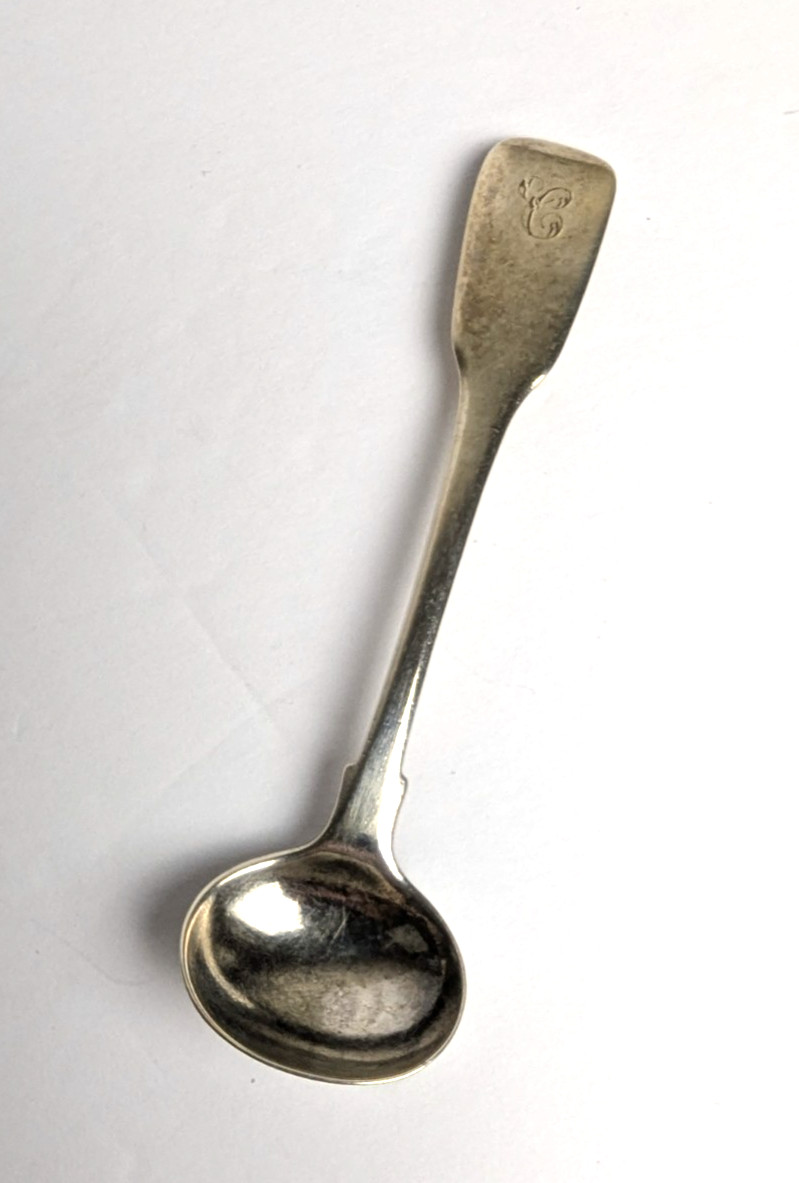 British Sterling Silver Antique 1827 Mustard Ladle by Thomas & George Hayter