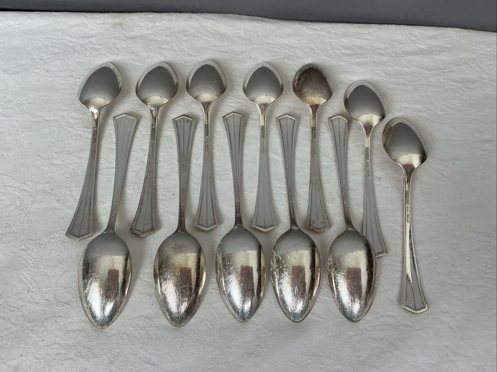 Universal Silver Overlaid Flatware 1917 Farmington Silverplate Tea Spoons Lot 12