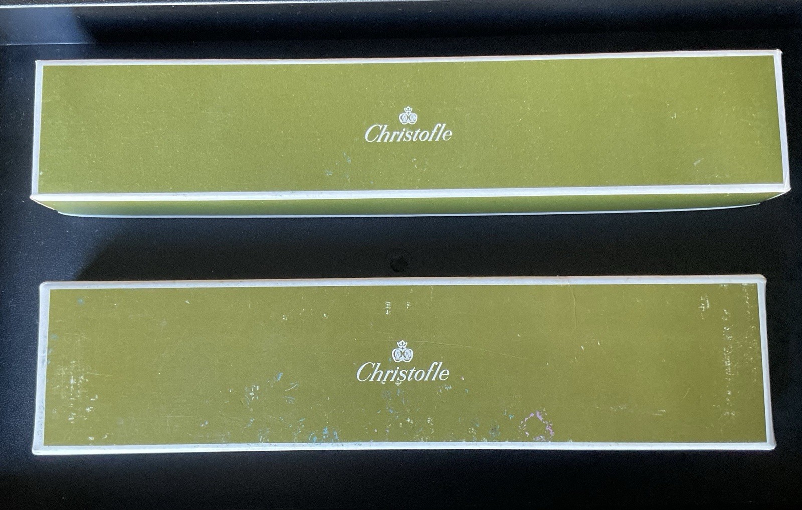 Vtg Christofle Silverplate Fish Serving Set 2pc w Boxes Spatours