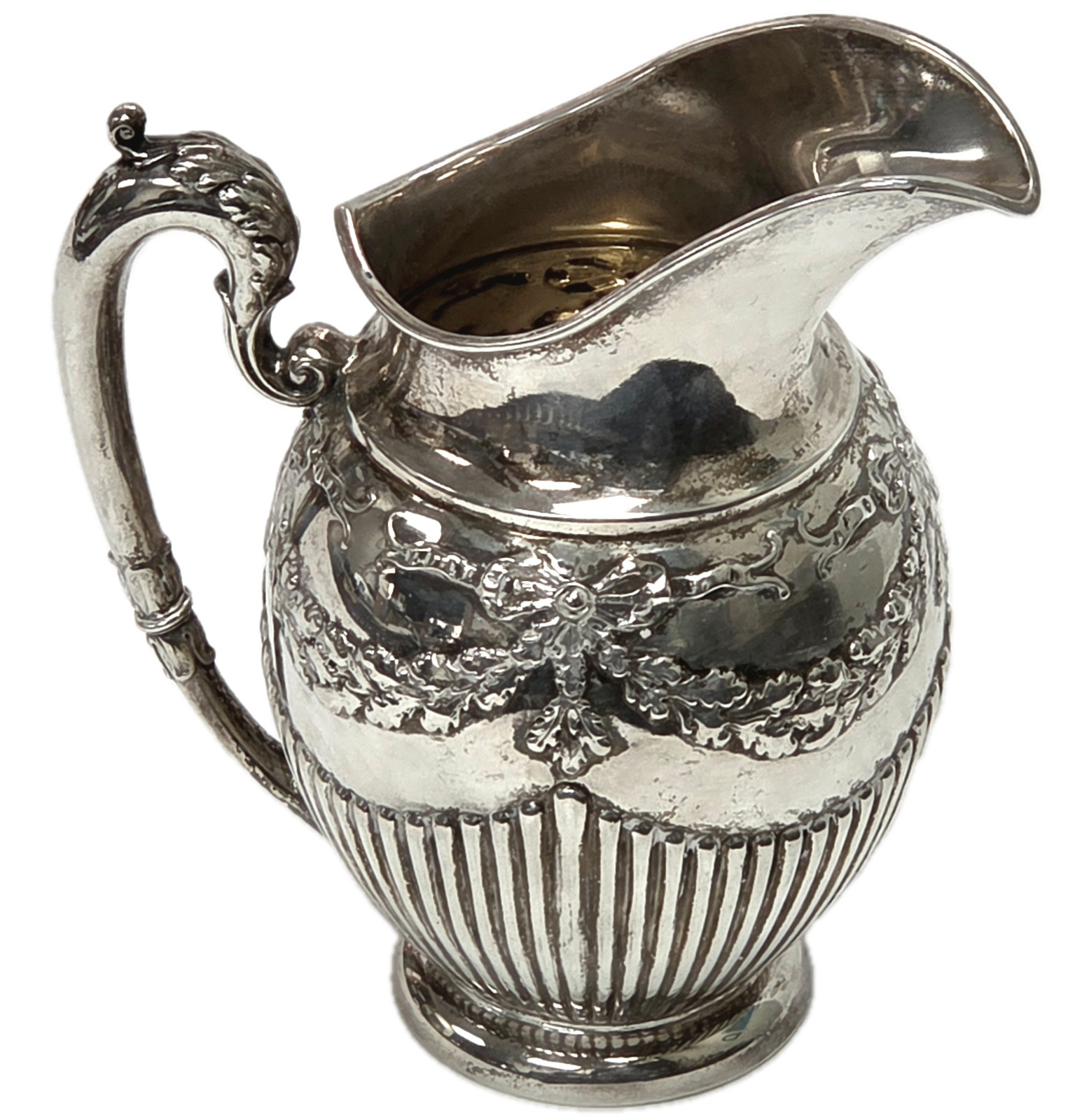 Antique 800 Silver Koch & Bergfeld Germany Cream Pitcher Jug
