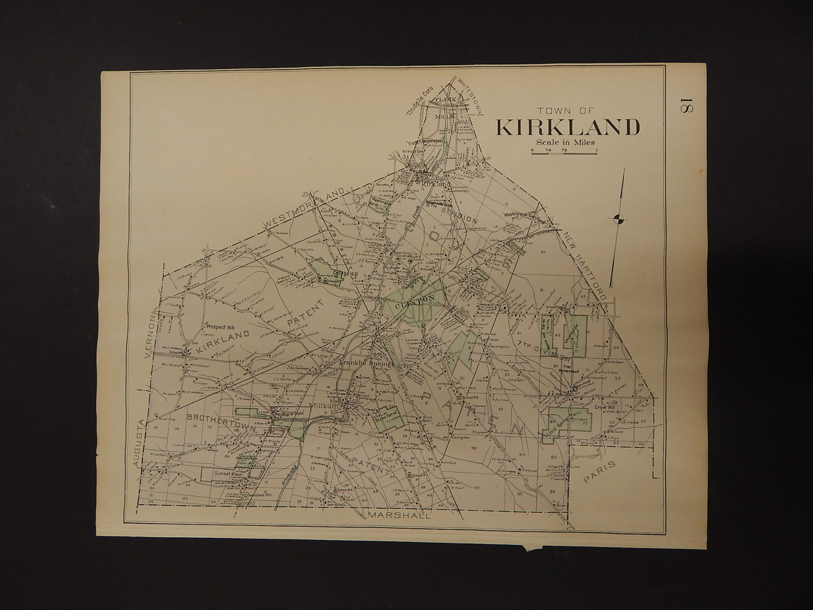 New York, Oneida County Map, 1907 Town of Kirkland R3#16