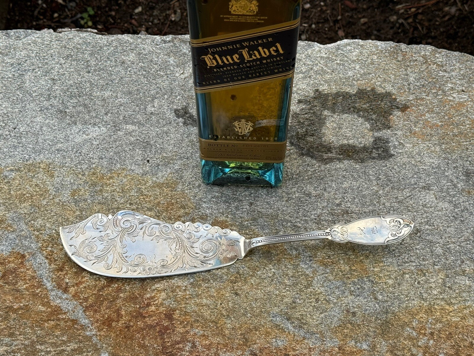 Antique Tiffany & Co c1860 Sterling Oriental Pattern Fish Server JOHN POLHAMUS