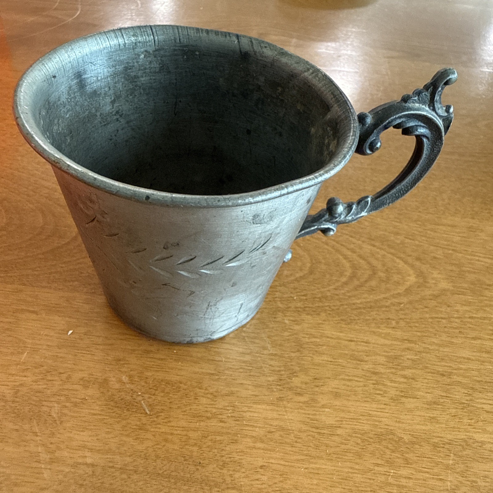 Monroe Silver Co Triple plate Floral Cup with Ornate Handle