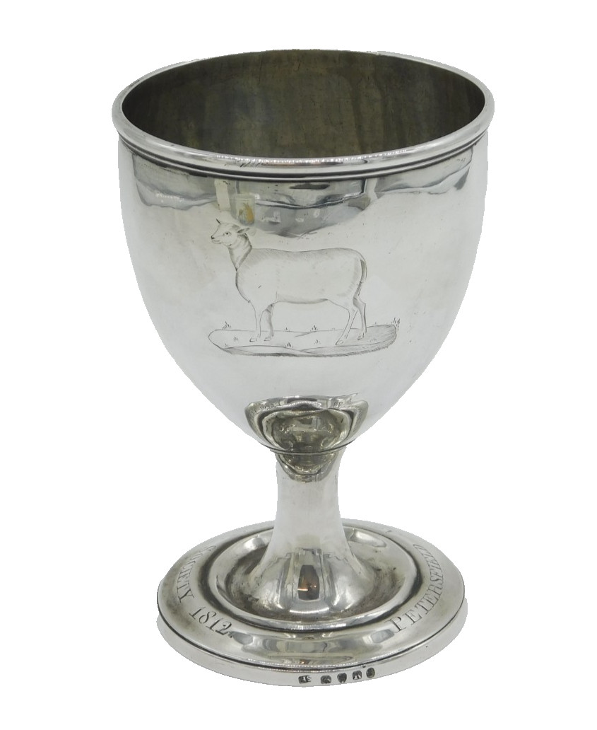 George III Sterling Silver ‘Best South Down Ewes’ Chalice Antique 1812 London