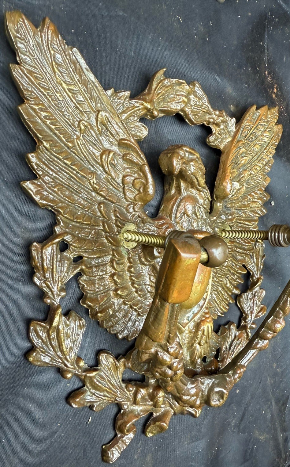 Large Heavy Bronze American Eagle Door Knocker Late 1800s / Early 1900s Patriot
