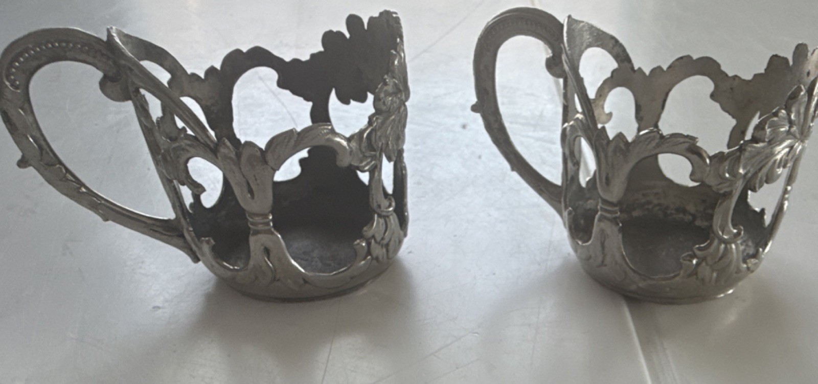 Silverplate Pierced Openwork Creamer & Sugar Set Pair, Creamer & Sugar Bowl