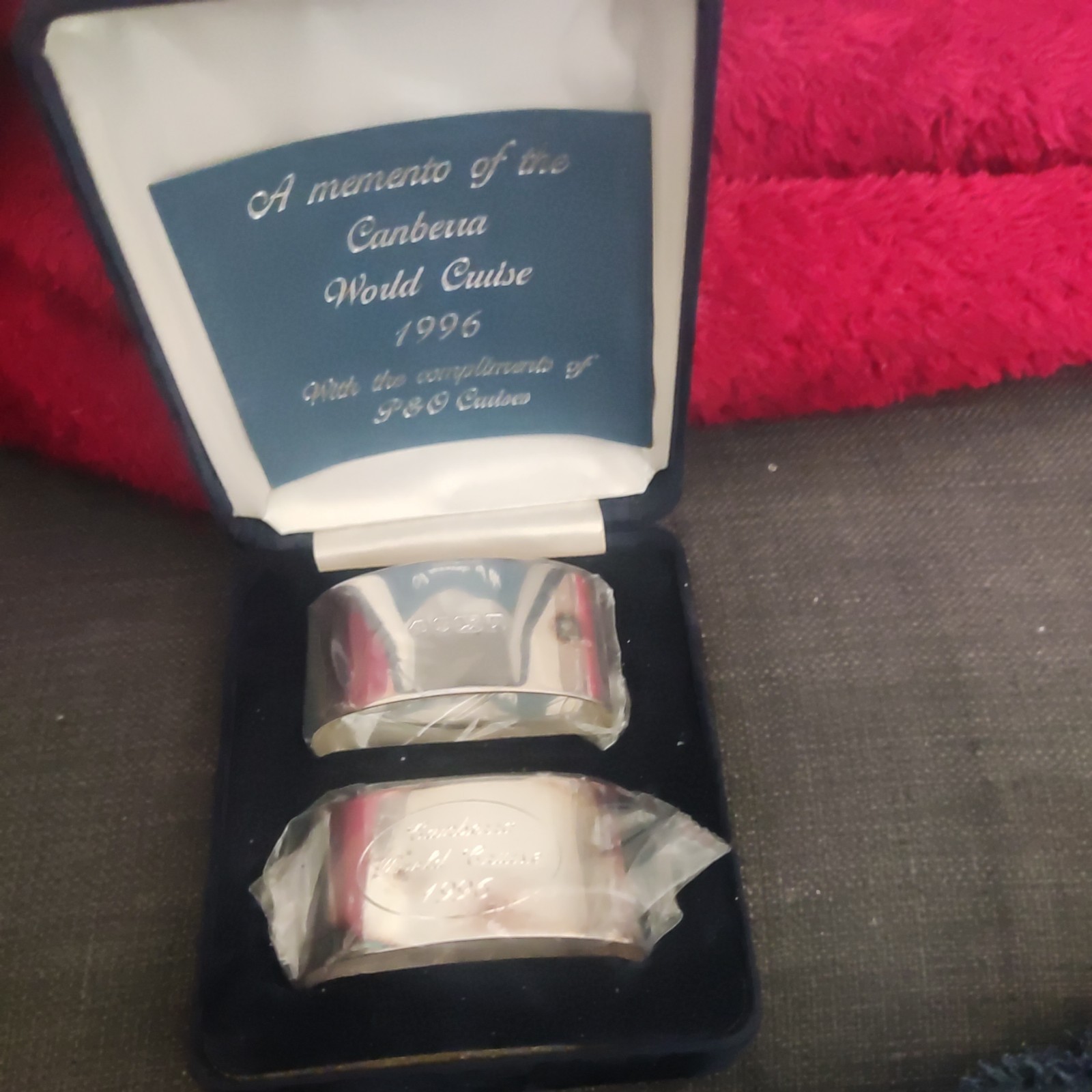 Vintage sterling silver napkin rings. Sheffield 1996 .By Carr’s Of Sheffield Ltd