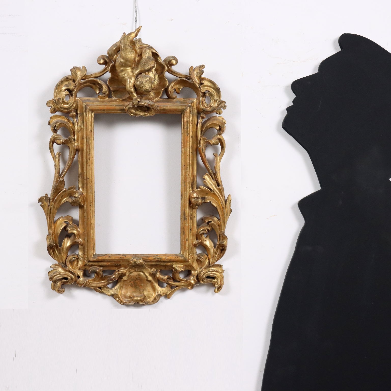 Antique Frame Baroque Style Gilded Linden Wood Italy XVIII Century Original
