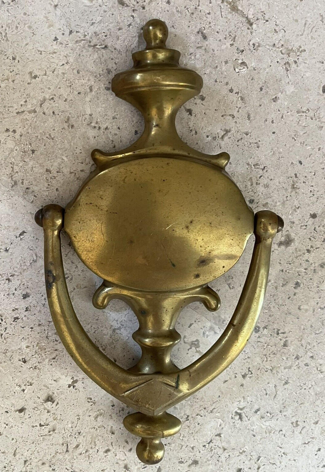 LARGE 9″ ANTIQUE c1917 VICTORIAN URN TORCHIERE ARCHITECTURAL SALVAGE DOORKNOCKER