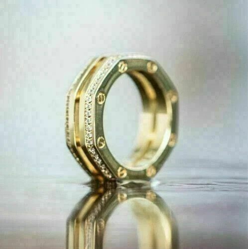 2.00Ct Round Cut Lab Created Diamond Men’s Eternity Ring 14k Yellow Gold Plated