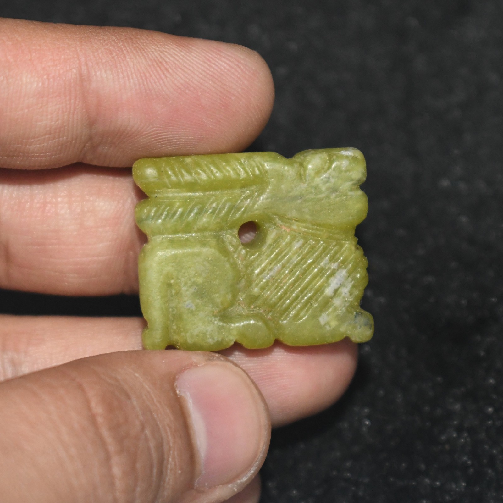 Antique Old Near Eastern Carnelian Stone Carving Amulet Bead in good Condition