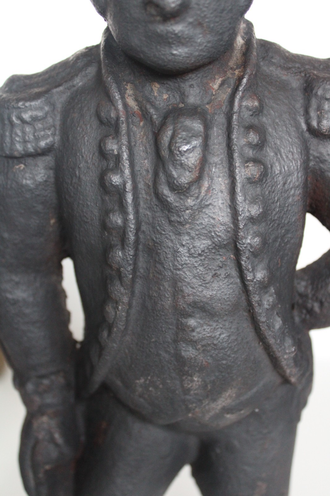 Antique 1876 Centennial George Washington Cast Iron Andirons, Appomattox, VA.