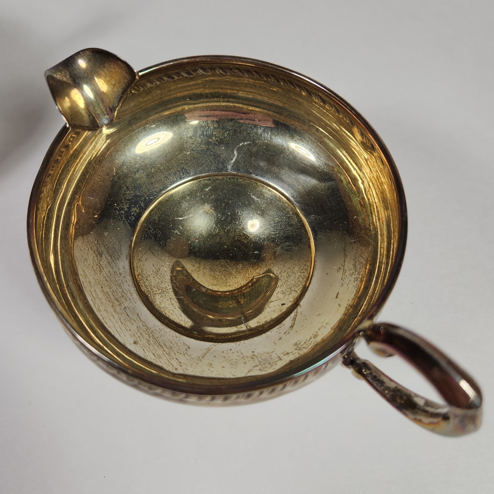 Antique Crown Sterling Company set creamer & open sugar weighted 185g (W/Flaws)