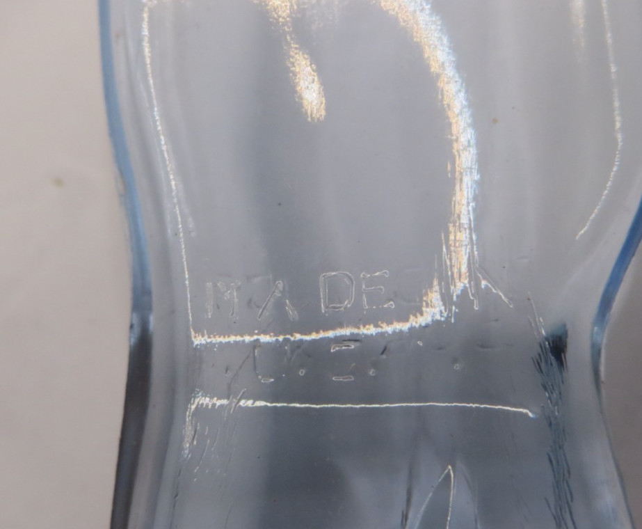 Antique Dur-X Light Blue Depression Glass Floral Flower Style Fruit Knife In Box