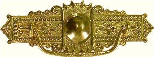 (5 Pack) 3 inch Eastlake Victorian Style Pull Stamped Brass