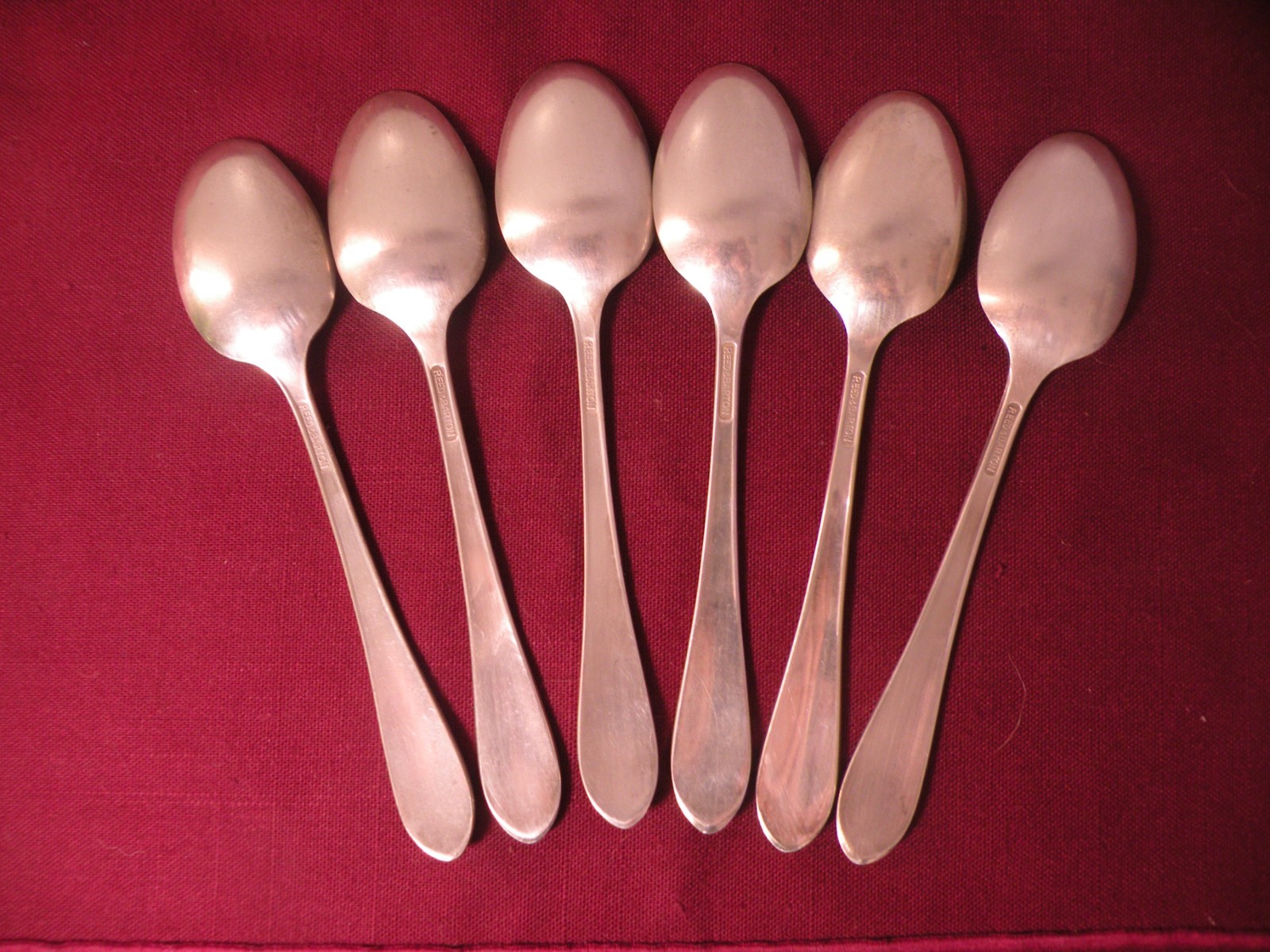 Set Of 6 Reed & Barton COLONY Teaspoons Silverplate Flatware 6 1/8″