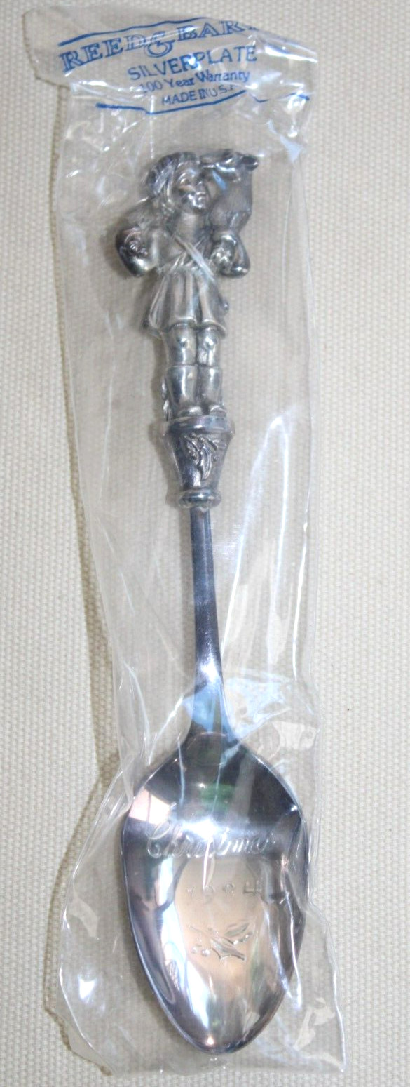Vintage Silverplate Reed Barton 1984 Christmas Shepherd Boy Spoon NEW SEALED-G1