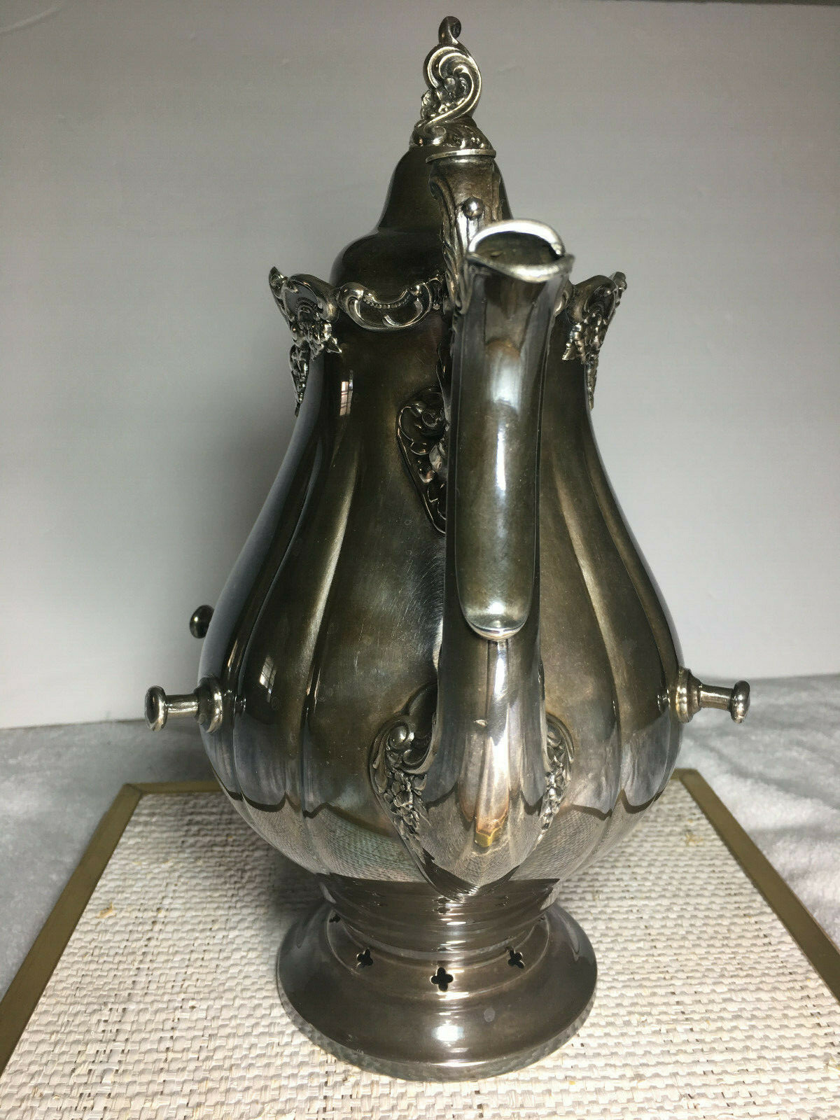 Mid Century Wallace Baroque Silver Plate Coffee & Tea Rococo Teapot #299