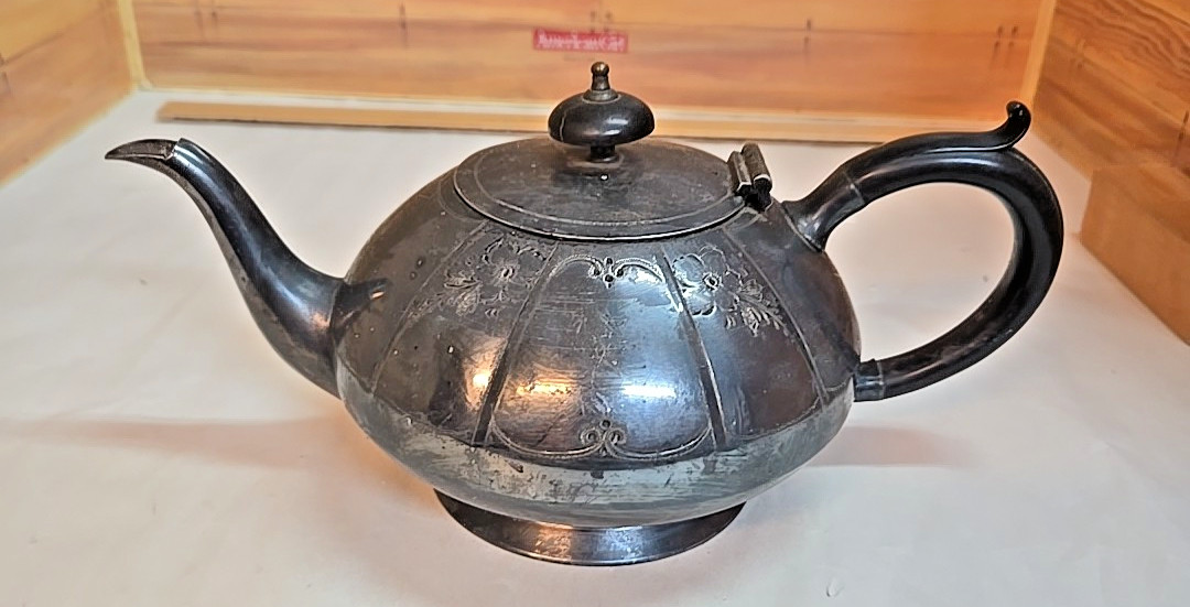 Antique “TL&SS” Victorian Style Silverplate Teapot; Marked 5943