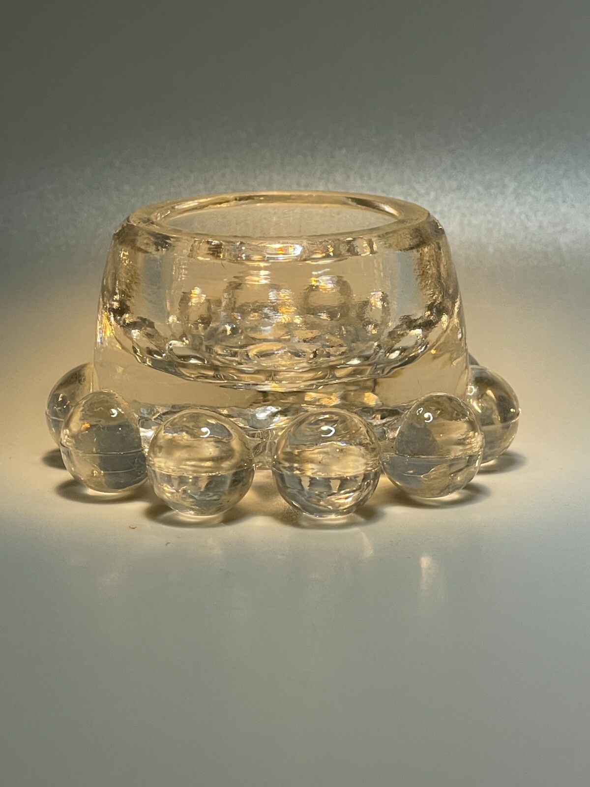 Bryce EAPG Atlas Clear Glass Salt Dip Vintage