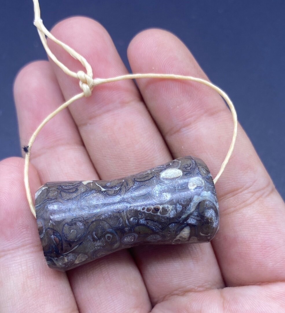 Beautiful Old Design Natural Jasper Or Maryam Stone Antique Bead