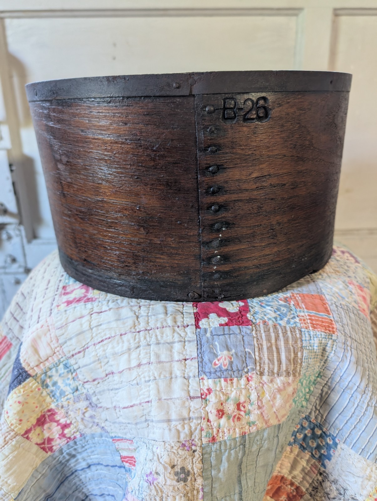 Antique Bent Wood Dry Measure Numbered Primitive