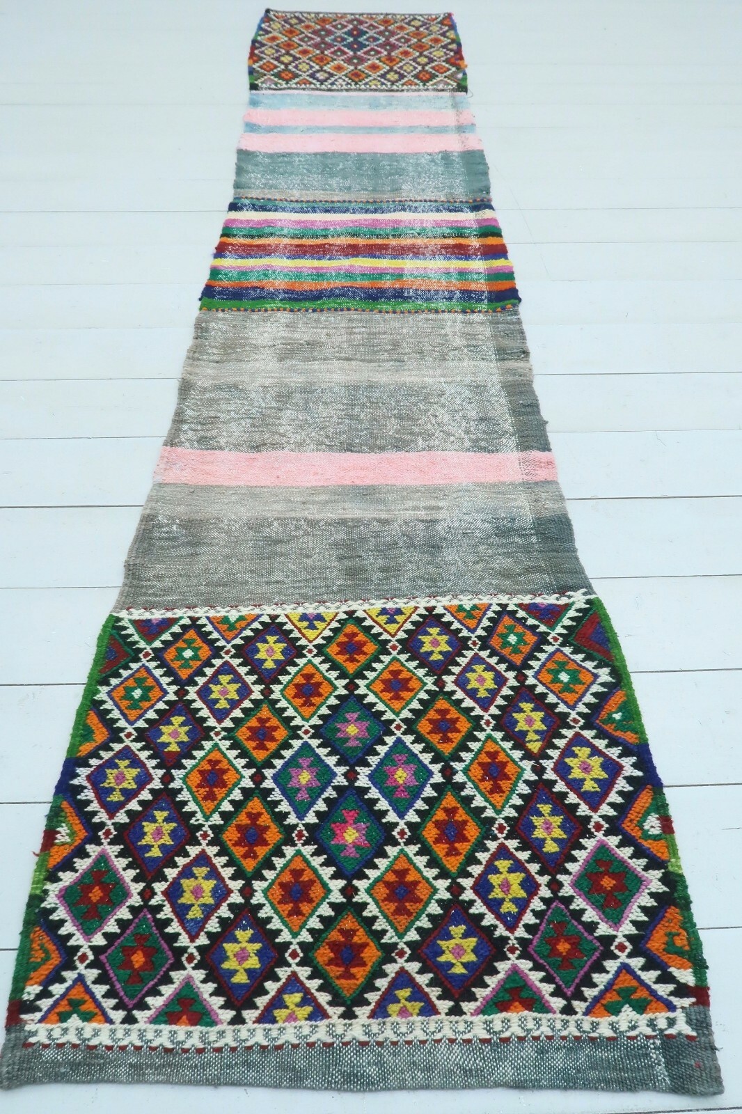 Anatolia Fethiye Kilim Runner, Carpet Runner, Long Rug, Hallway Kelim 21″X102″