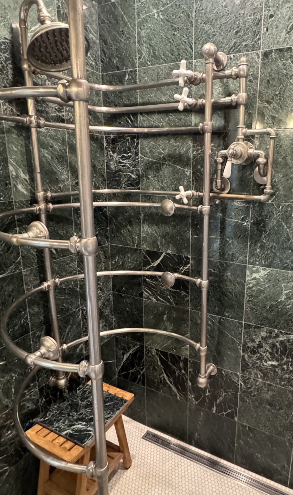 Rare Antique Speakman Nickel Rib Cage Needle Shower – IN WORKING CONDITION