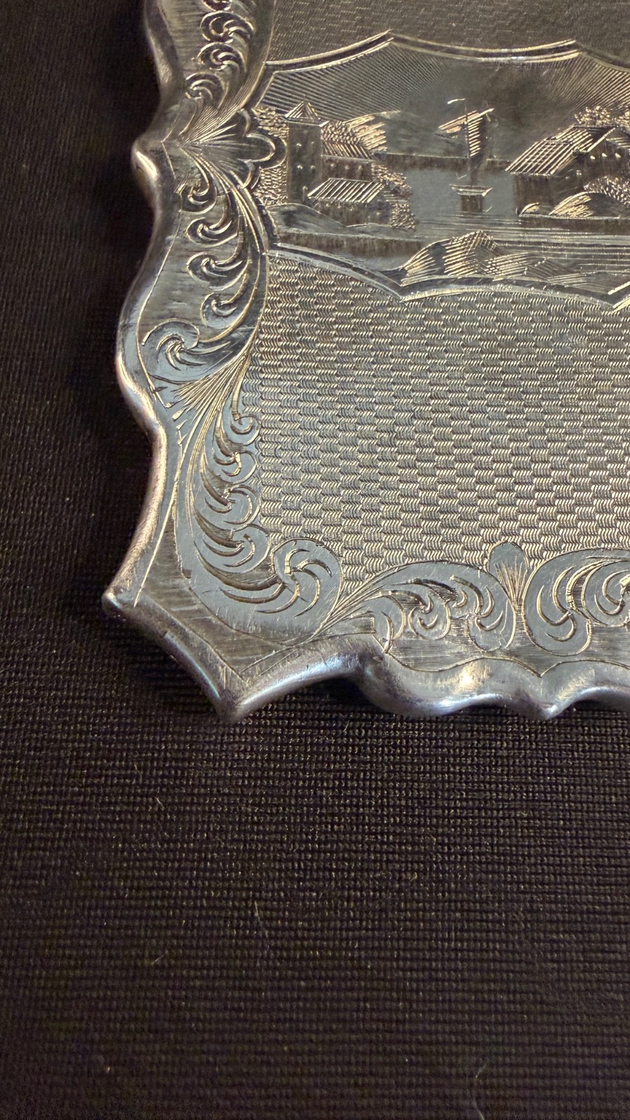 Victorian American Coin Silver Calling Card Case