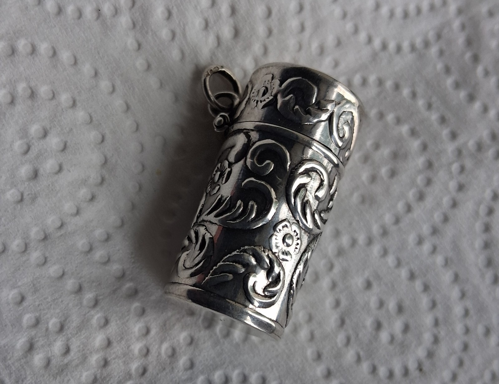 Solid Silver Chatelaine Pincushion Hallmarked.