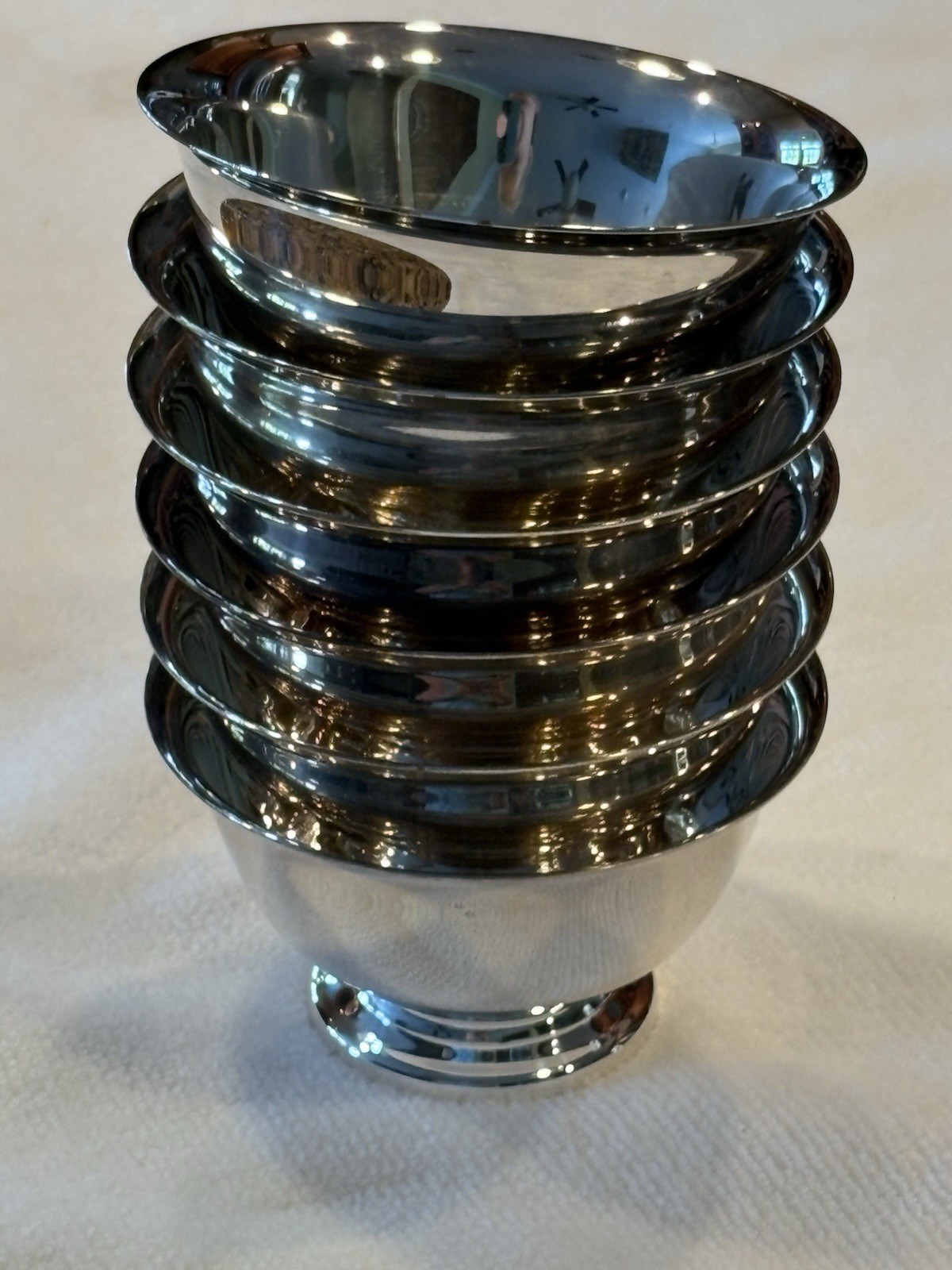Vintage Reed & Barton Silverplate 3.5″ x 2″H Paul Revere Design Footed Set 6